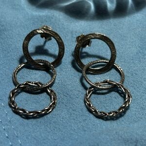 Vintage Shablool Dida Sterling Silver Dangle Earrings | 925 Israel | Artisan